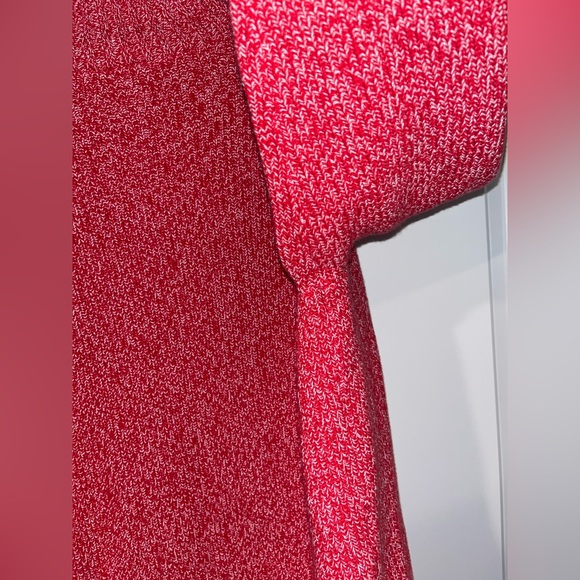 Crazy Horse by Liz Claiborne Red/White Knitted Zip Up Sweater Size Large - Picture 14 of 16